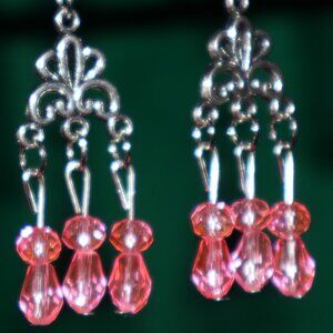 Handmade Clip-On Earrings - BREAST CANCER AWARENESS - COT 9